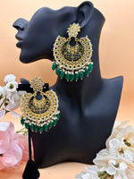 Load image into Gallery viewer, Tridha Kundan Oversized earrings