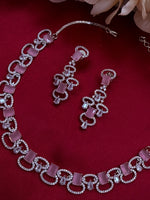 Load image into Gallery viewer, baby pink In Ad silver set