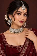 Load image into Gallery viewer, Silver Kundan choker set
