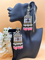 Load image into Gallery viewer, Ashriya Kundan Beads Earring With Sahara