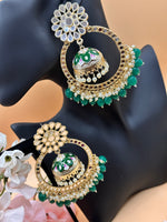 Load image into Gallery viewer, मीनाकारी ओवरसाइज़्ड मिरर झुमकी