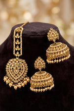 Load image into Gallery viewer, Polki Jhumki Tikka Set
