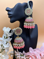 Load image into Gallery viewer, Statement Kundan Oversized Jhumki