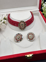 Load image into Gallery viewer, Karishma Mirror Indian Choker Set