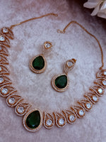 Load image into Gallery viewer, Moissanite polki Necklace set with earrings