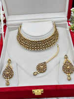 Load image into Gallery viewer, Samira antique Gold Choker set