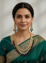 Load image into Gallery viewer, Kundan mala with earring