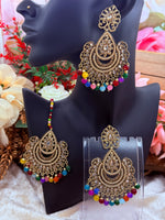 Load image into Gallery viewer, पोल्की टिक्का इयररिंग सेट