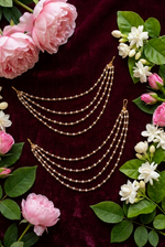 Load image into Gallery viewer, Bahubali 4 layer pearl chain