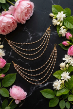 Load image into Gallery viewer, Bahubali 4 layer pearl chain