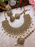 Load image into Gallery viewer, Afsara High Quality Polki Semi Bridal Necklace Set