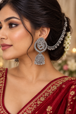 Load image into Gallery viewer, Oxidised Earrings With Sahara