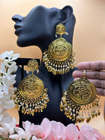 Load image into Gallery viewer, Peepal leaf Golden Pakistani Tikka Set
