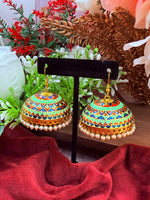 Load image into Gallery viewer, Meenakari jhumki