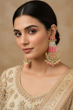Load image into Gallery viewer, शिमू ओवरसाइज़्ड पोल्की मोती बालियां