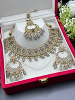 Load image into Gallery viewer, Deepika Grey Beauty Polki Choker Set