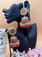 Load image into Gallery viewer, Statement Kundan Oversized Jhumki
