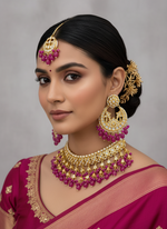 Load image into Gallery viewer, साक्षीका हॉट पिंक कुंदन चोकर सेट