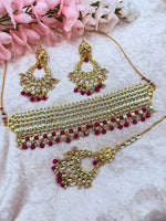 Load image into Gallery viewer, Palak Kundan Choker Set