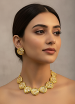 Load image into Gallery viewer, Designer kundan Choker With Earrings
