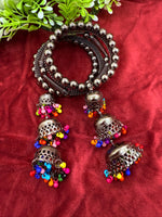 Load image into Gallery viewer, Stretchable Oxidised Bangles