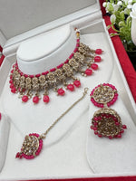 Load image into Gallery viewer, Prisha’s Elegant Polki Drop Pearl Choker Set
