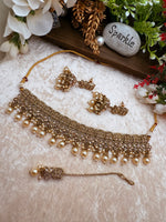 Load image into Gallery viewer, Ekta Golden Polki Choker Set
