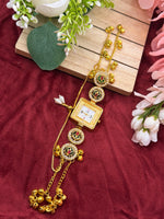 Load image into Gallery viewer, Kashmiri Adjustable size kundan Watches with Hanging bells