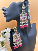 Load image into Gallery viewer, Ashriya Kundan Beads Earring With Sahara