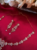 Load image into Gallery viewer, Shalin American Diamond Rosegold Necklace set