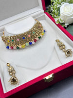 Load image into Gallery viewer, Lalita Stone Indian choker set