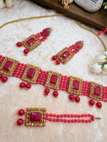 Load image into Gallery viewer, Ruby color Choker Set