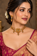 Load image into Gallery viewer, Mansi Antique gold platted choker