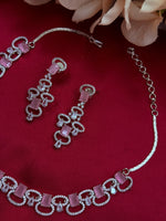 Load image into Gallery viewer, baby pink In Ad silver set