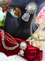 Load image into Gallery viewer, Oxidised silver Earring with Sahara set