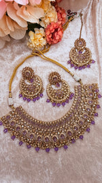 Load image into Gallery viewer, Meher lavender Necklace set