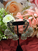 Load image into Gallery viewer, Oxidized Dangly Earrings