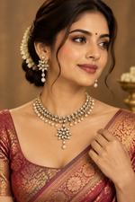 Load image into Gallery viewer, White Kundan set