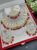Load image into Gallery viewer, Gauri Red Kundan Choker Set