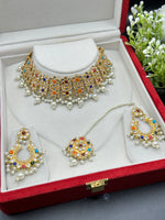 Load image into Gallery viewer, Fazia Multicolor Indian Choker Set