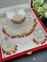 Load image into Gallery viewer, Gauri Red Kundan Choker Set