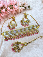 Load image into Gallery viewer, Palak Kundan Choker Set