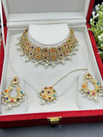 Load image into Gallery viewer, Fazia Multicolor Indian Choker Set