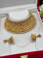 Load image into Gallery viewer, Dia The Golden Polki Choker Set