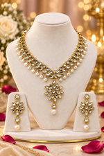 Load image into Gallery viewer, White Kundan set