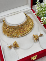 Load image into Gallery viewer, Dia The Golden Polki Choker Set