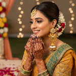 Load image into Gallery viewer, Golden Kashmiri jhumki