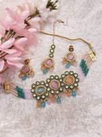 Load image into Gallery viewer, Aditi Meenakari Crystal Kundan Choker set
