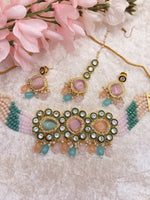 Load image into Gallery viewer, Aditi Meenakari Crystal Kundan Choker set