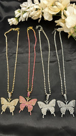 Load image into Gallery viewer, Butterfly Rhinestone Chain with Pendant